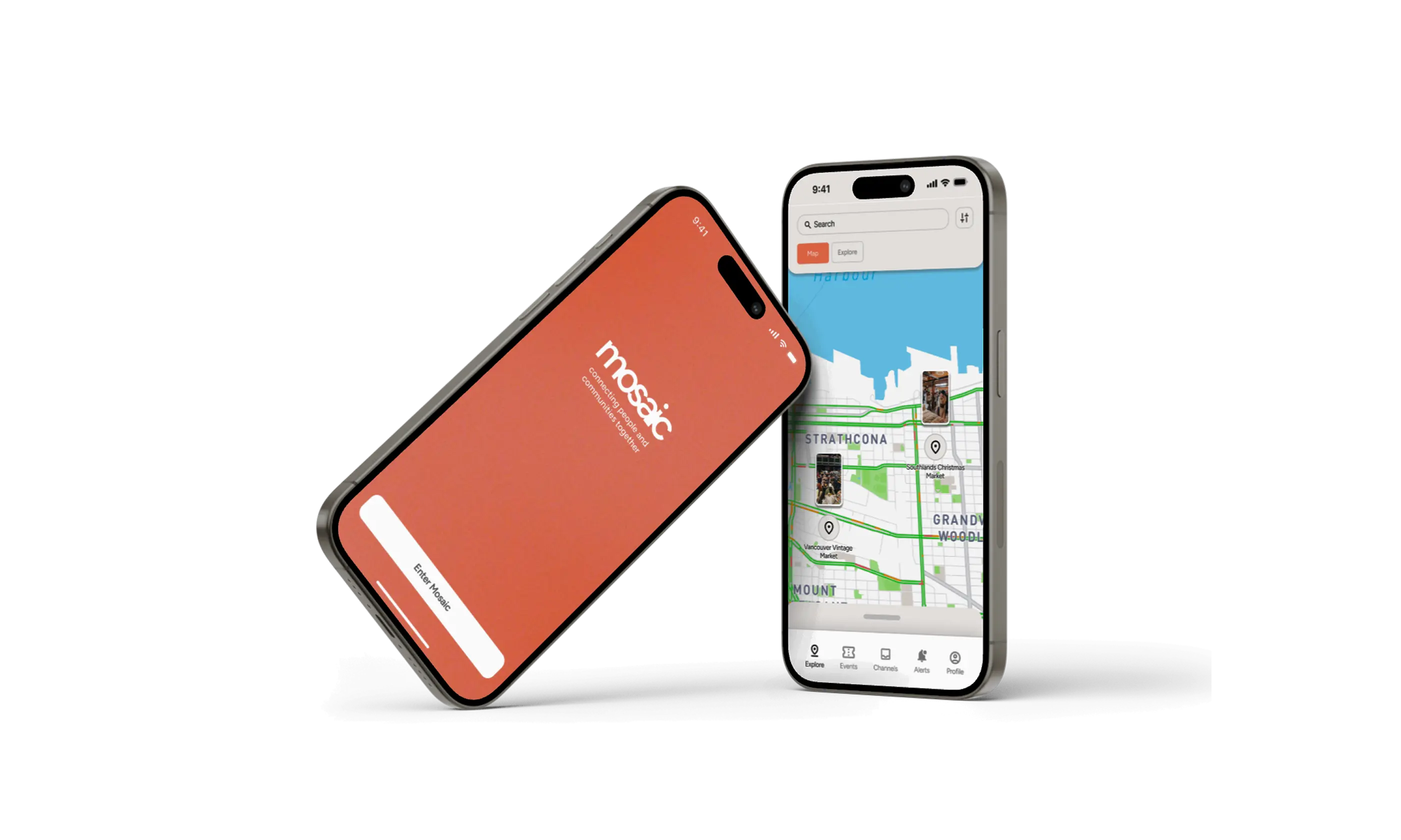 Monitor Mockup of the Mosaic App